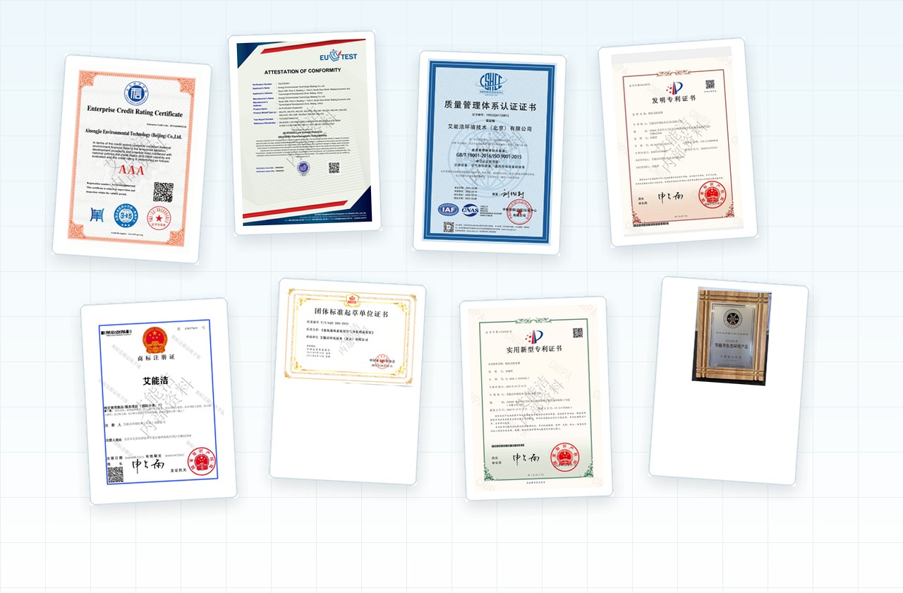 Anenj certifications and patent records